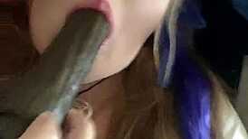 kandy kane bbw wife slurps fat cock deep 😛🍆