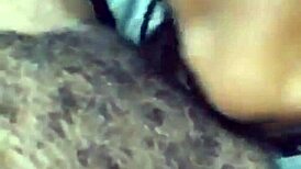 Close-up milf wife sucks hairy pussy and squirts wet orgasm