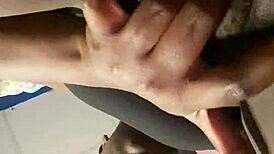 Wanna watch this ebony street walker play her wet hairy pussy?