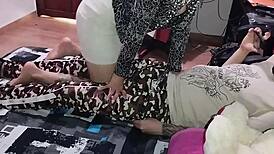 college teen delivers intense deepthroat blowjob skills