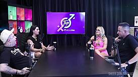 Monica Lima fucked on cam hubby watches while Bruna Carlos joins bisexual swinger cuckold action