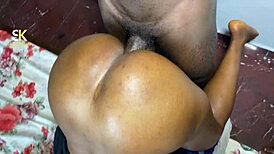 the couple dives into passionate doggystyle on bed savoring every thrust