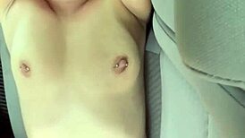 pretty skipthegames hooker watches big tits bounce taking cum mouthful after car fuck 👀💦