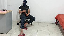 Stepsister Eyes My Pulsing Big Hard Cock Ready to Stretch Her Tight Hole