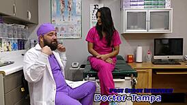 Misty Addams Endures Dr Tampa University Entrance Physical in Florida