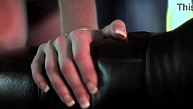 Glamorous european milf teases with wet sluts fucking quickie cum facials