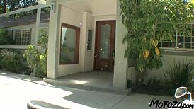 brunette college slut deepthroats sloppy then gets rough facial cumshot