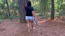 brazilian amateur strips naked in woods huge ass ninfeta tits so hot!