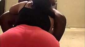 Thick Ass Latina MILF Sucks Big Black Cock From Back View