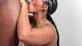 cute model nysdel gives delicious amateur blowjob between you and her