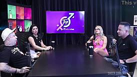 Monica Lima fucked on cam hubby watches while Bruna Carlos joins bisexual swinger cuckold action