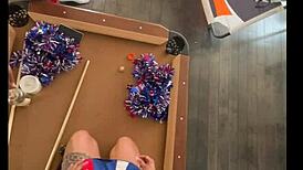 cheerleader's wet ebony pussy slammed sloppy at pool