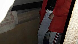 Step-aunt's hairy pussy masturbation caught leading to explosive orgasm