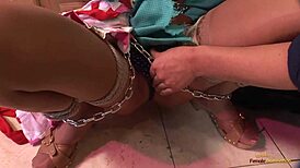 Bound Milf Sucks Cock Then Takes Deep Penetration