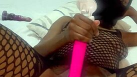 This crazy curvy teen fucks her wet dildo till squirting everywhere