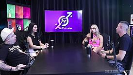 Monica Lima fucked on cam hubby watches while Bruna Carlos joins bisexual swinger cuckold action