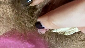 Extreme closeup of huge clit rubbed to squirting wet orgasm