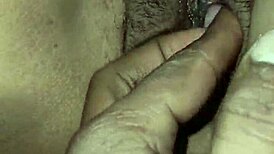 cute brunette wife screams as hubby licks her huge natural tits