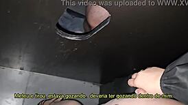 dive into glory hole cabin fun swallowing loads of hot cum blasts