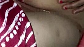 cute brunette wife screams as hubby licks her huge natural tits