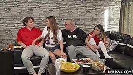 Aila Donovan And Lulu Chu Swap Family Sunday Missionary Doggystyle Ride Hard