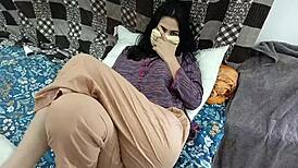 Desi girl flashes shaved pussy closeup teasing boyfriend wildly