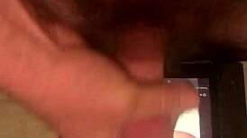 jacking off to cute blonde masturbation cumshot close-up