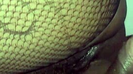 Hot ebony babe rides thick cock deep