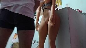 Step-mom's curvy fuck doll body tempts when dad steps out