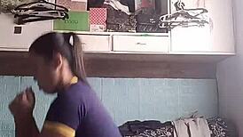 Petite Asian Babe Tight Shorts Workout Fitness Exotic Cute