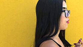 Street stranger in miniskirt asks question ends up at my house for creampie squirting cowgirl on big natural tits teacher cuckold