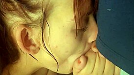 Petite 18 year old stepdaughter slurps daddy's monster cock homemade