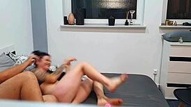 Angry Redhead Girl Next Door Rides Muscular Guy Amazon Style with Deepthroat and Screaming