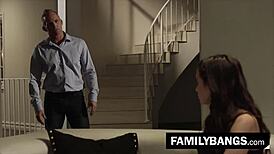 Nerdy teen Gia Paige explodes under old daddy Marcus London's intense instincts