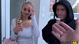 naomi loves flashing natural tits cheating on bf while he watches pickup