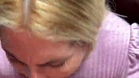 homemade latina blonde deepthroats black cock loves swallowing sexy lover's lechita