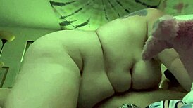 fat woman rides monster cock cowgirl on big tits and ass