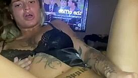 Goth Teen Solo Fucks Big Ass Until Horny Climax Hits