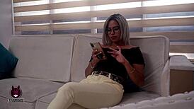 Colombian Fat Latina Calls Friend for Dildo Play After Husband Leaves
