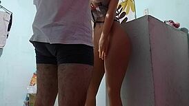 Step-mom's curvy fuck doll body tempts when dad steps out