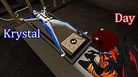 blue vixen shemale furry slammed hard in latex bdsm cartoon fuck frenzy!!