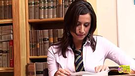 after lesson sexy blonde tutor fucks hot brunette fresher hard