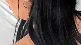 Petite Latina Squirts Balls Deep in Rough Reverse Cowgirl Anal POV Cum!