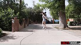 Bullied latina gizelle blanco pounds popular teen freya parker's pussy hard! 