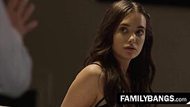 Nerdy teen Gia Paige explodes under old daddy Marcus London's intense instincts