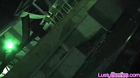 busty besties in army uniforms share cock ring in hardcore group 4some blowjob