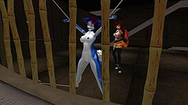 blue vixen shemale furry slammed hard in latex bdsm cartoon fuck frenzy!!