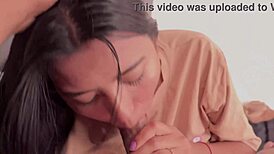 hey chica infiel cheats fucking neighbor creampie while husband away