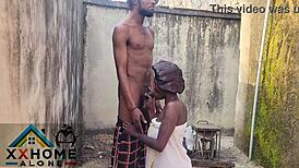 SEX ADDICTED HOUSEWIFE FUCKS HUSBAND'S BROTHER OUTSIDE! Nasty slut wet pussy doggystyle behind window??