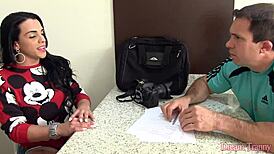 slutty tgirl melyna merli takes double anal cum dump